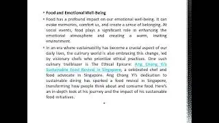 Why Food Matters: Ang Chong Yi Singapore Explains Its Role in Social Events