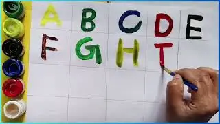 ABC song, A to Z ,Kids rhymes, collection for writing along dotted lines for toddler, Alphabet, 23p3