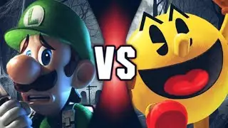 luigi vs pac man (Nintendo vs Bandai namco) versus trailer [capturing ghost]