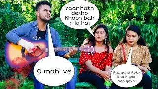 Randomly singing prank on Delhi cute girls ! song B praak by iklakh sainy