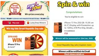 Amazon Great Republic Day Sale 2026 | Amazon Spin & Win iPhone 17 Pro | Amazon FunZone iPhone 17 Pro