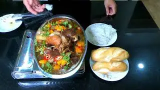 giò heo nấu với nấm đông cô//cách nấu giò heo nấm đông cô ngon//dễ làm#24