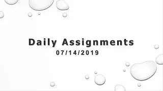 Daily Assignments - (07-14-2019)