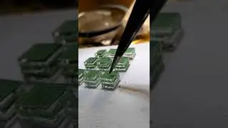 process of making Gems #fusedglass #green #jewelry #gems #style