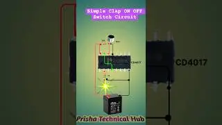 How to Make a Clap Switch Using CD4017 IC #shorts #circuit  #diy  #scienceproject  #clapswitch