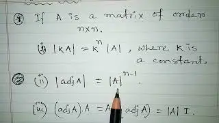 Part-04 /Formulas of Matrix in one short@JEE@important@class12#MINDofMATH