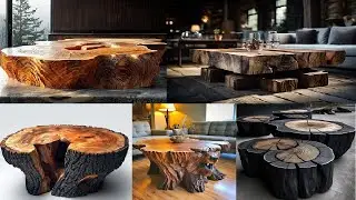 Unique, Exquisite, and Captivating Coffee Table Ideas Using Upcycled Tree Stumps For Modern Home