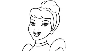 How to Draw a Cute Princess | Easy Girl Face Drawing for Beginners | Disney Style Drawing Tutorial