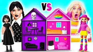 We Build Amazing Doll House | Wednesday vs Enid Challenge by Funny Funny