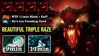 BEAUTIFUL TRIPLE RAZE SF GOD Crazy 9min Eul 13min Godlike 100% Magical Burst Deleted ALL DotA 2