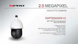 SPRO CCTV - 2MP - 25x Optical Zoom PTZ Camera (DHPTZ20/25XR-V3)