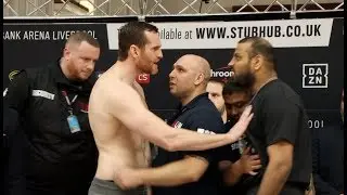 HEAVYWEIGHTS IN LIVERPOOL! - DAVID PRICE CHECKS KASH ALI'S HEART AS PAIR TRADE WORDS AT WEIGH-IN