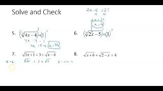 Section 10.6 (part 1): Solving Radical Equations