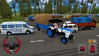 Swaraj Tractor 😱 Fully Loaded Off-Road Drive | Indian Traffic Bus Simulator Indonesia (BUSSID)