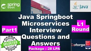 Core Java, Java 8, Spring Boot, Microservice Interview Questions | Coforge | L1 Round #coforge