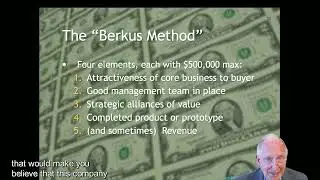 The Berkus method of Valuation in under 3 minutes
