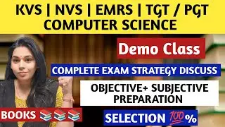DEMO CLASS -NVS/KVS/EMRS TGT PGT COMPLETE STRATEGY DISCUSS IN DETAILS | BOOKS |PREPRATION #nsclasses