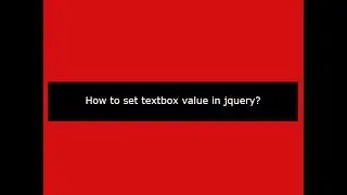 How to set textbox value in jquery?