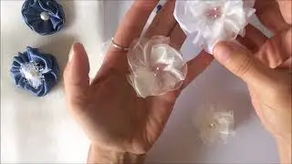 Handmade Organza Flowers and  Altered Tags