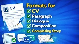 Learn English Written Part Formats, Part:02 (CV,Paragraph, Dialogue,Composition) || Smart Study