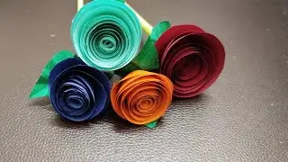 Easy and beautiful paper rose making 🌹🌹| DIy origam Rose  flower 