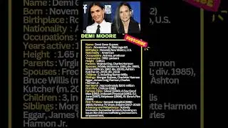 Demi Moore | Demi Moore bio #shorts #celebritybio #shortbio #hollywoodlegends