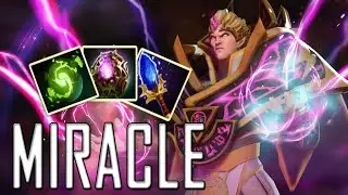 Pro Invoker SunStrike by Miracle with Refresher Epic 9k MMR Gameplay Dota2 7.02