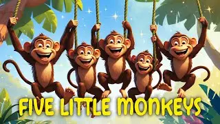 Five Little Monkeys | Fun Kids Song | Nursery Rhyme with Actions