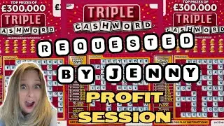 A TRIPLE CASHWORD session requested by Jenny - profit session! #scratchcards #lottery #scratching