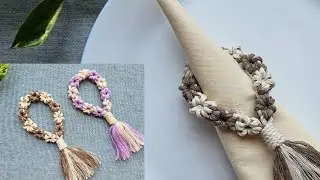 DIY MACRAME FLOWER NAPKIN RING | STEP BY STEP TUTORIAL | EASY TO MAKE