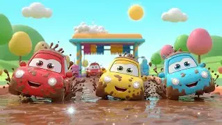 Muddy Cars Zoom into the Ultimate Car Wash Challenge 🚗💦 | Kids Fun Song