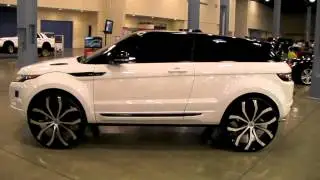 www.DUBSandTIRES.com 2013 Range Rover Evoque Review 26'' Lexani Lust Black And Machined Wheels