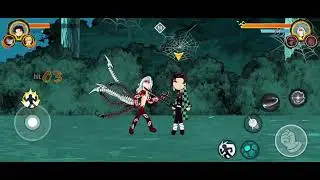 TANJIRO VS MUZAN | Stickman shadow hunter fight gameplay | 