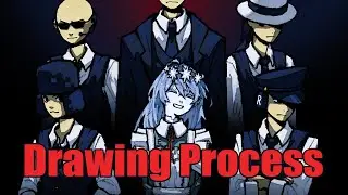 Mafioso and Eunoia- Frozen Soul (Dream Game) Drawing Process | マフィオソとエウノイア「フローゼンソール」・イラスト