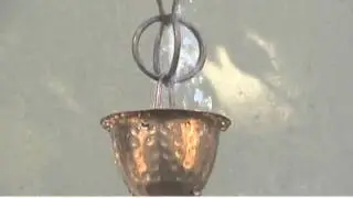 Monarch Pure Copper Hammer Cup Rain Chain in action!