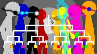 Sneak Peak Gray(shadow) vs Orange(Laser Effect) - The Stick Fight Tournament 