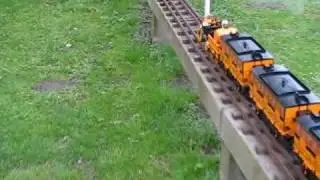 Hornby Rocket live steam in the park on a cold day