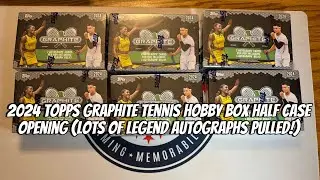 2024 Topps Graphite Tennis Hobby Box Half Case Opening (Lots of Legend Autographs pulled!)