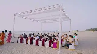 Beach Wedding sandune pondy Colourful morning wedding SSR Decors Cuddalore