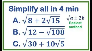 Square root of Surds /Double square root