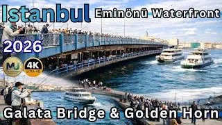 Istanbul Emin&ouml;n&uuml; Waterfront City Ambience | Static Views of Bosphorus, Galata Bridge & Golden Horn