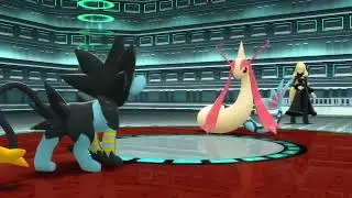 Luxray vs Cynthia's Milotic Pok&eacute;mon Shining Pearl 12 April 2022
