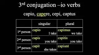 Unit 6 - 3rd conjugation -io verbs
