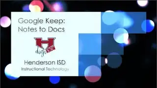 Google Keep: Add Notes to Docs