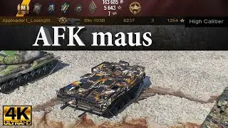 Strv 103B video in Ultra HD 4K🔝 AFK maus, 8237 dmg, 2320 block, 3 kills🔝 World of Tanks ✔️