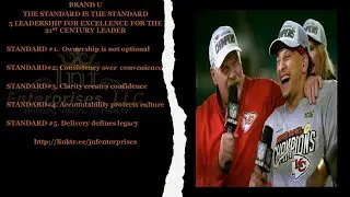 BRAND U THE STANDARD IS THE STANDARD 5 LEADERSHIP STANDARDS FOR EXCELLENCE FOR THE 21ST CENTURY LEAD