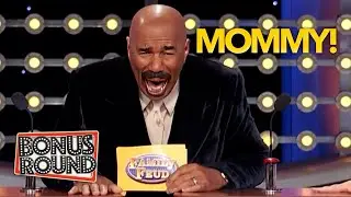 Mom's The Word! FUNNIEST Mom Moments On Family Feud With Steve Harvey!