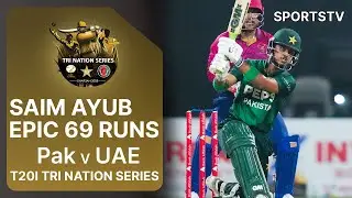 Saim Ayub Scores 6️⃣9️⃣ Runs | UAE vs Pakistan | T20I Tri Nation Series 2025 | Match 2 | ECB | M3Q1K