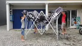 Tenda Lipat Praktis 4mx4m Hexa Aluminium