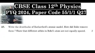Write the drawbacks of Rutherford's atomic model. How did Bohr move them? Show that different orbits